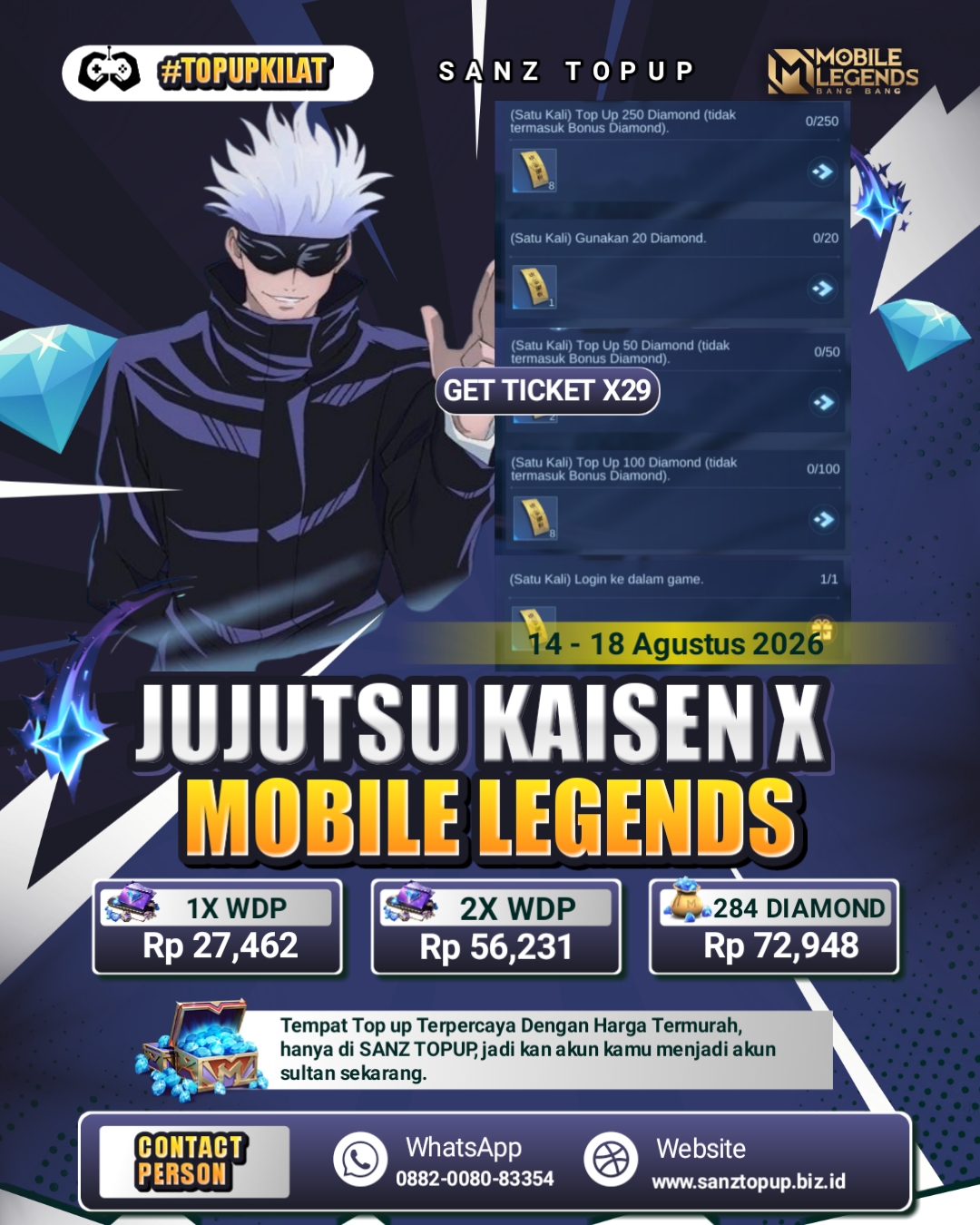 EVENT JUJUTSU KAISEN X MLBB